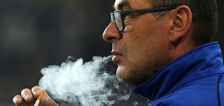 Sarri is a heavy smoker - even during matches, although at  most grounds regulations do not permit him to do so