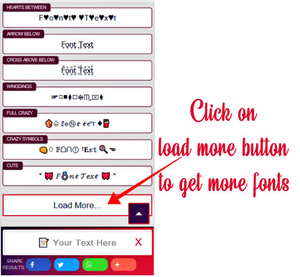 Font Text - How to Load More Font Text Generator Font Text - How to Load More Font Text Generator