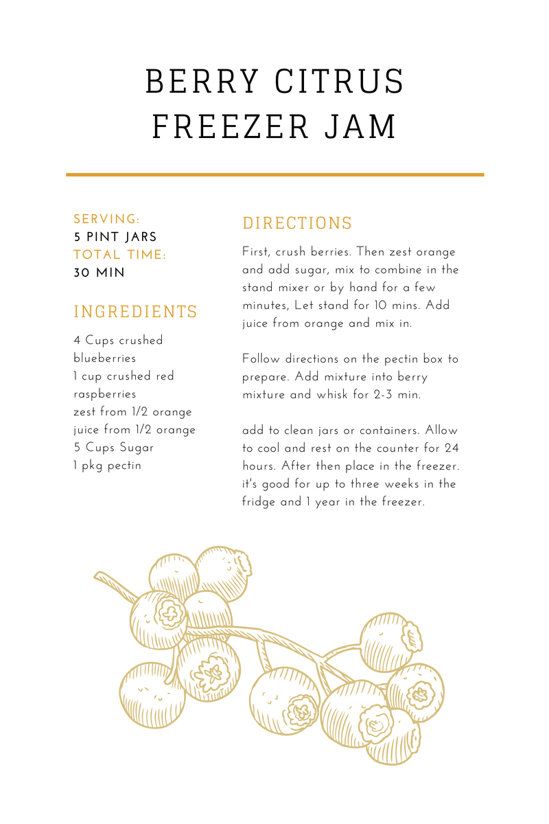 Berry Citrus Jam Recipe Three Girls and a Farm