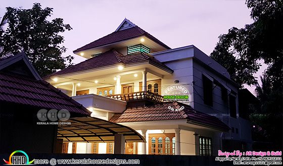 Finished Kerala home design with 4 bedrooms