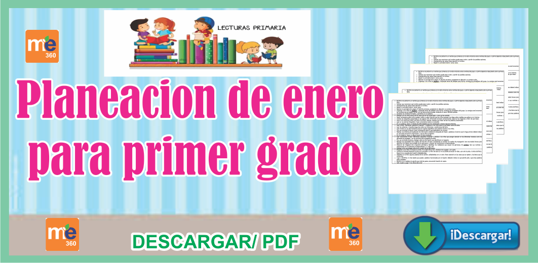 Planeación del mes de enero para primer grado