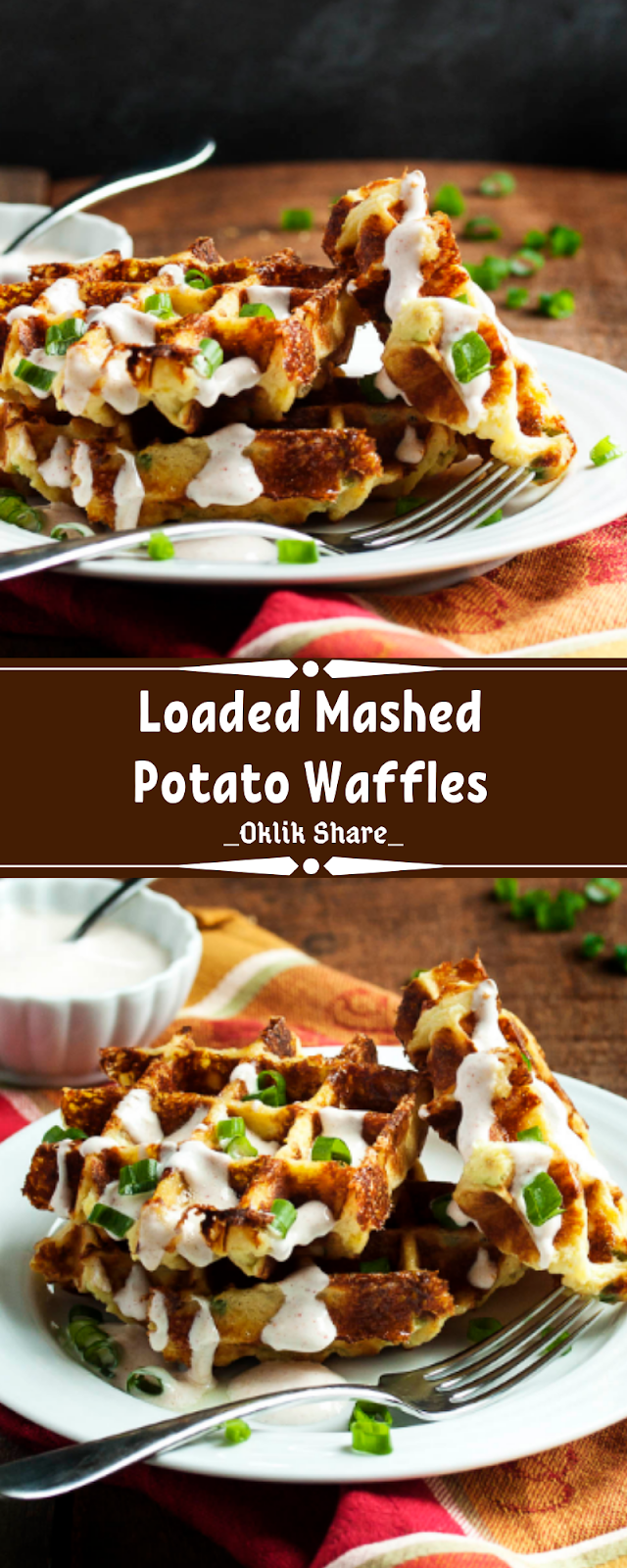 Loaded Mashed Potato Waffles