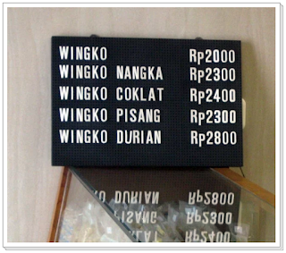 harga wingko Babad Kerat api