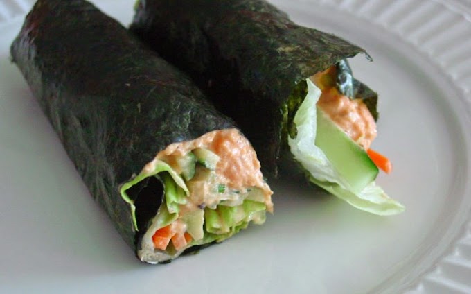 Paleo Tuna Salad Nori Wraps #healthy #lowcarb