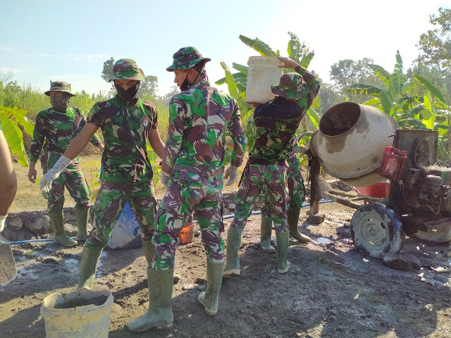 Kodim Sragen - Talud terus dikebut, supaya penutupan tidak kalang kabut