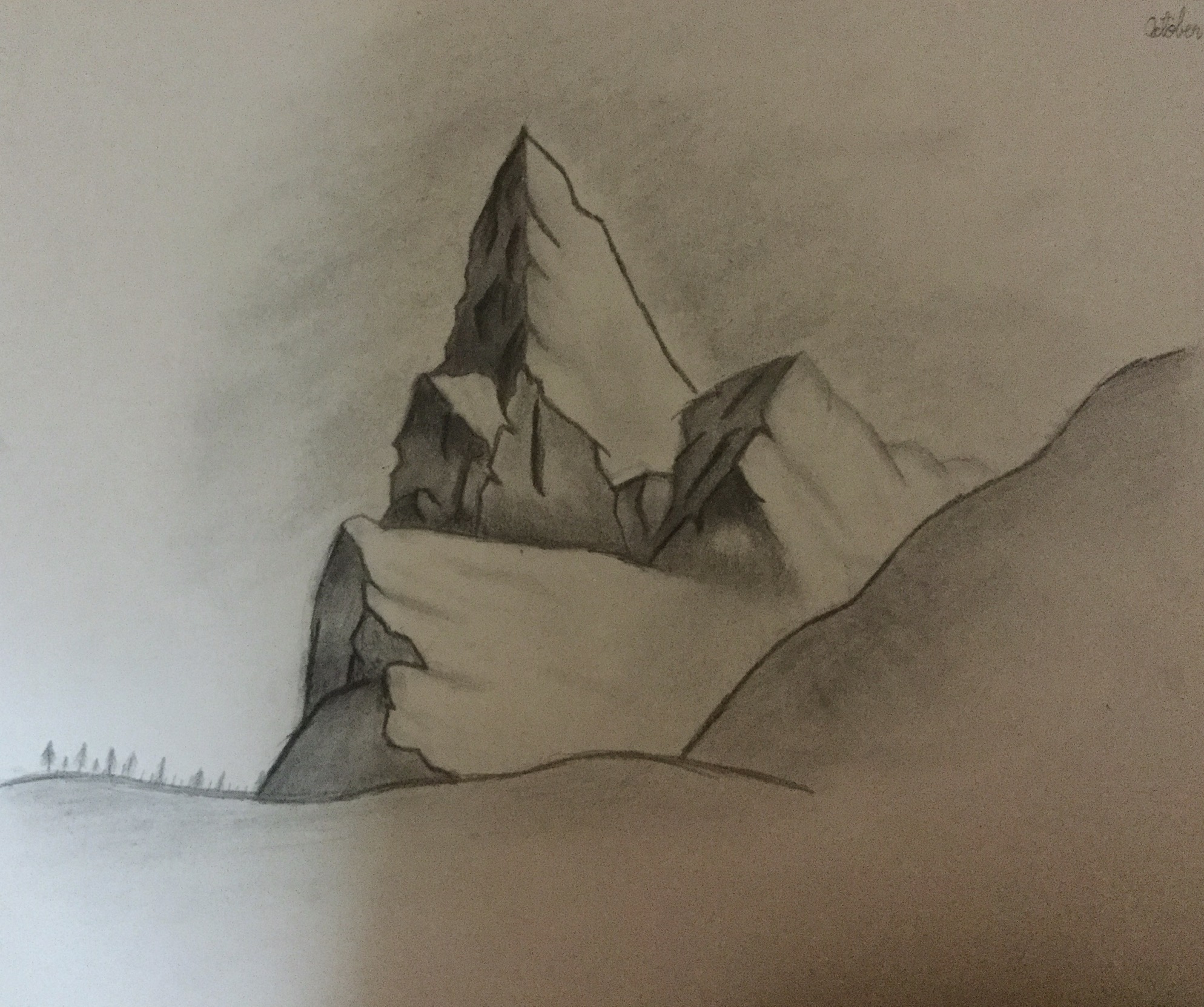 Mountain Landscape Drawing with Pencil | art, tutorial, drawing, sketch |  Mountain Landscape Drawing with #mountain #landscape #drawing #draw # sketching #sketchbook #art #sketchart #pencildrawing #pencilsketch #artwork  #artist... | By Sayataru ...