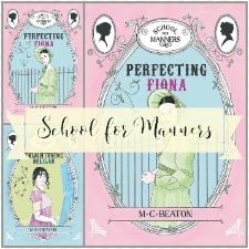 Collage of covers for books 1, 2, and 3 of the School for Manners series.