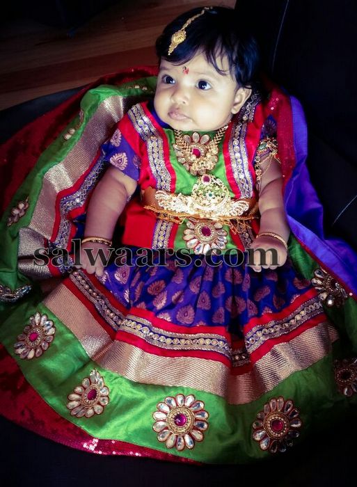 Gorgeous Baby in Benaras Work Lehenga - Indian Dresses