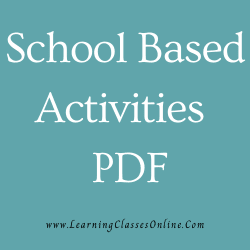 School-Based Activity PDF download free in English Medium Language for B.Ed and de.le.ed and all courses students, college, universities, and teachers