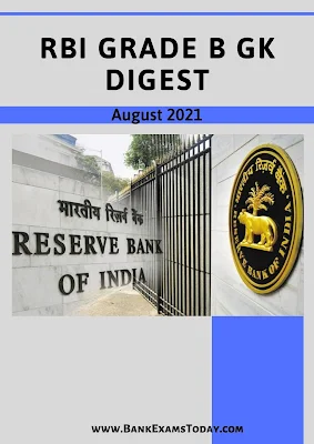 RBI Grade B GK Digest: August 2021