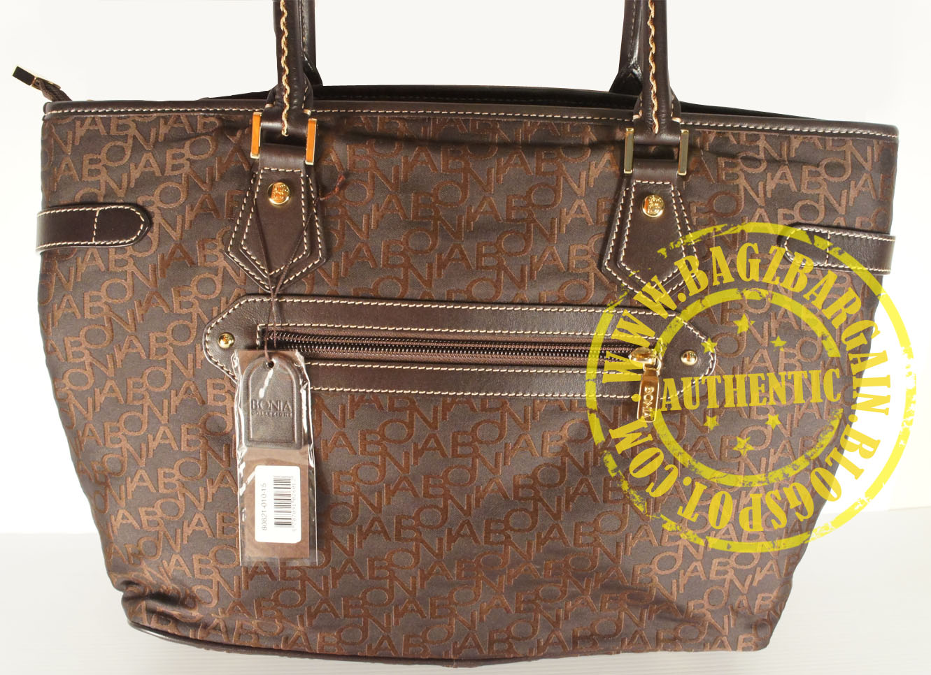 BAGZBARGAIN PRELOVED BONIA SIGNATURE TOTE BAG