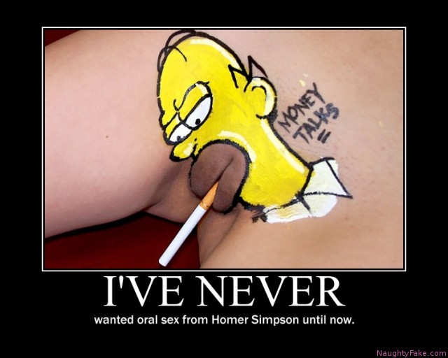 Homer Simpson Tattoo On Naked Woman.