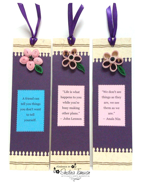 Arty Sorts Recycled Bookmarks