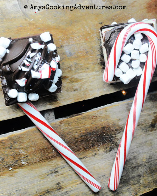 Candy Cane Hot Cocoa Bombs