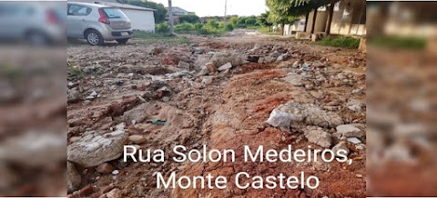 Caos na Rua Solon Medeiros no Bairro do Monte Castelo em Patos-PB