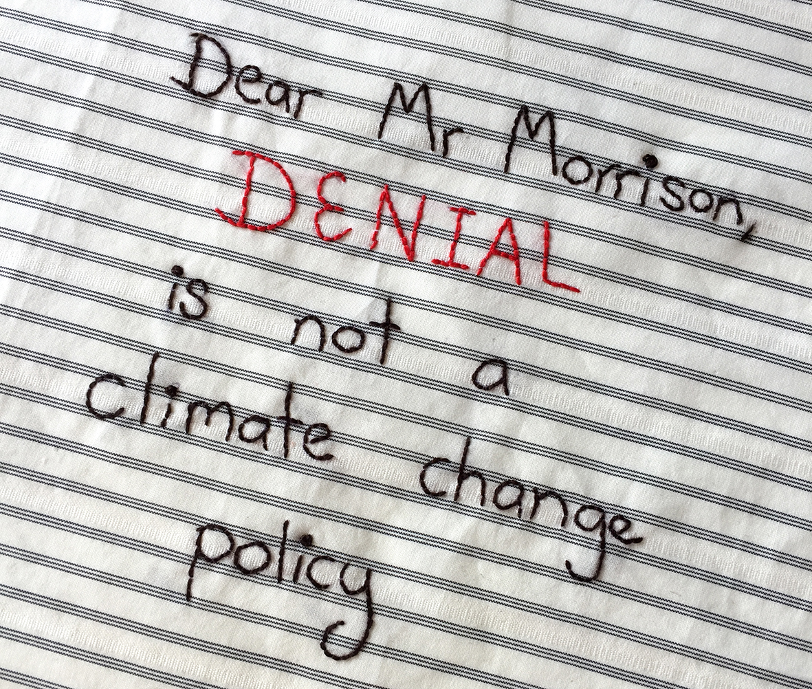 Beka Hannah's protest flag