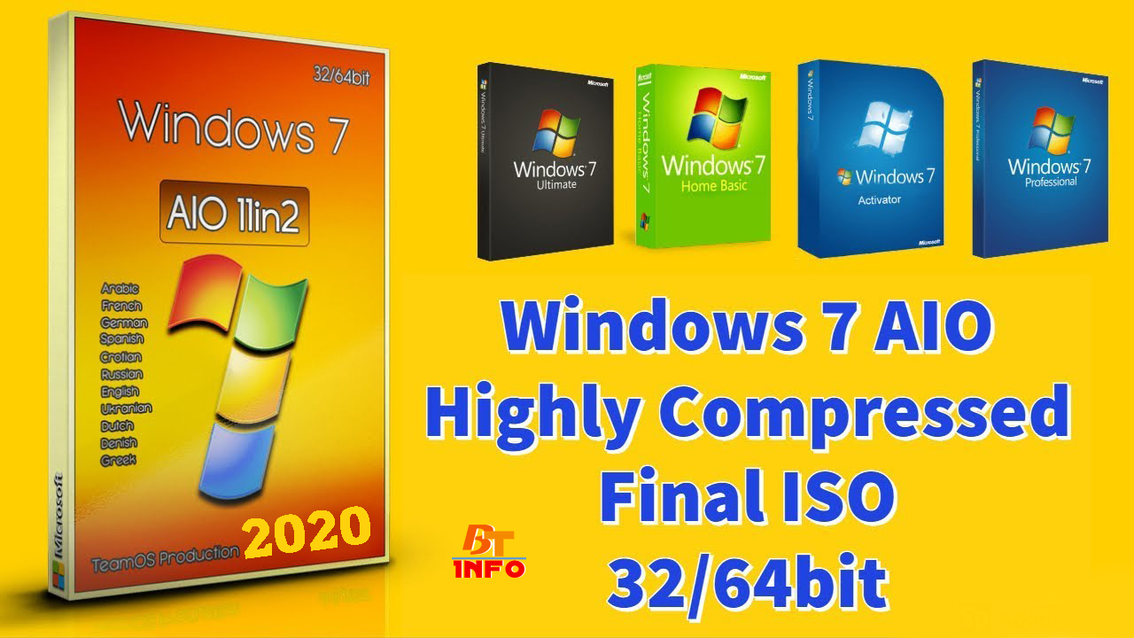 Windows 7 All In One Pre Activated Iso Download Latest 2020 Win 7 Aio