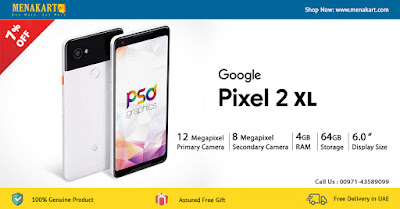 Pixel 2 XL - 64GB, 4GB RAM, 4G LTE, Clearly White