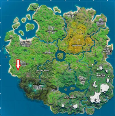 Letter N, Location Map, Fortnite, Season 2, Week 5, Location Guide with Map