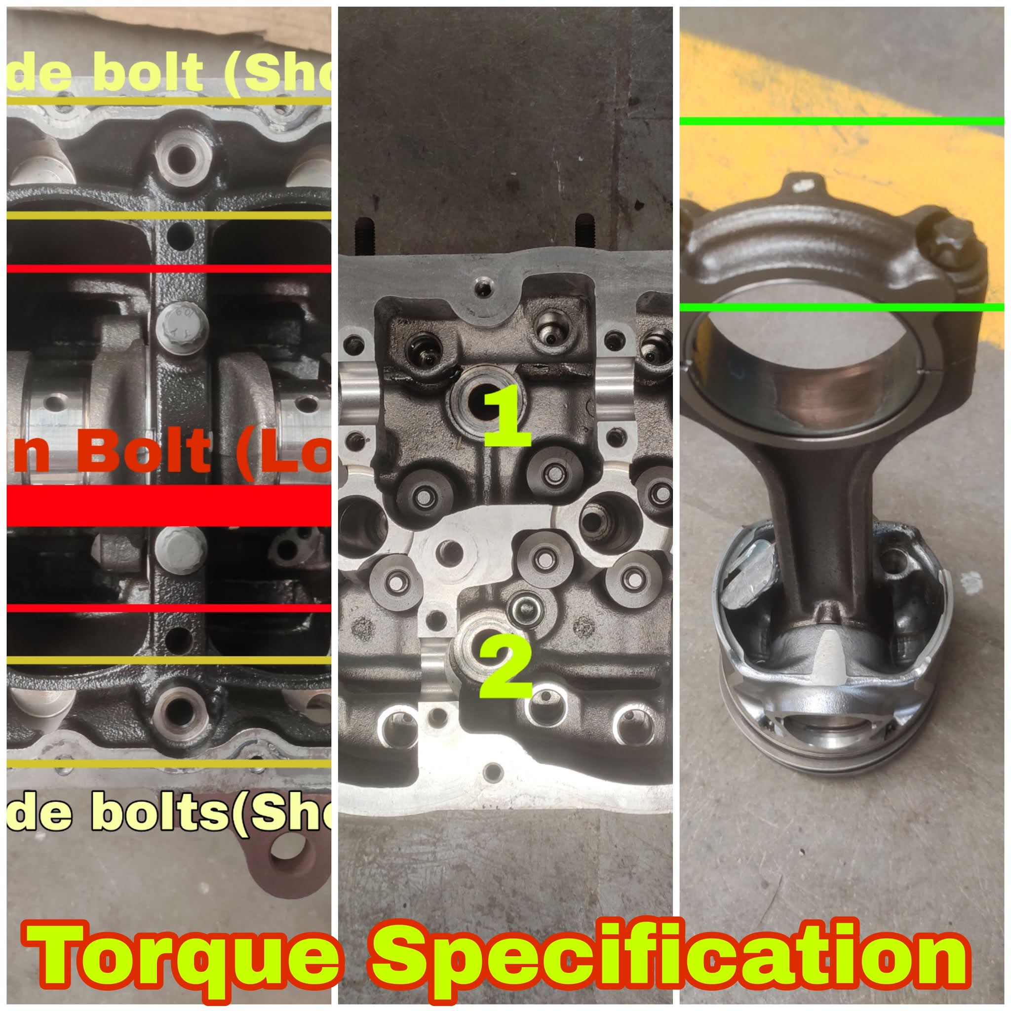 Hyundai Verna 1.6 CRDi Cylinder Head Bolt Tightening Torque and