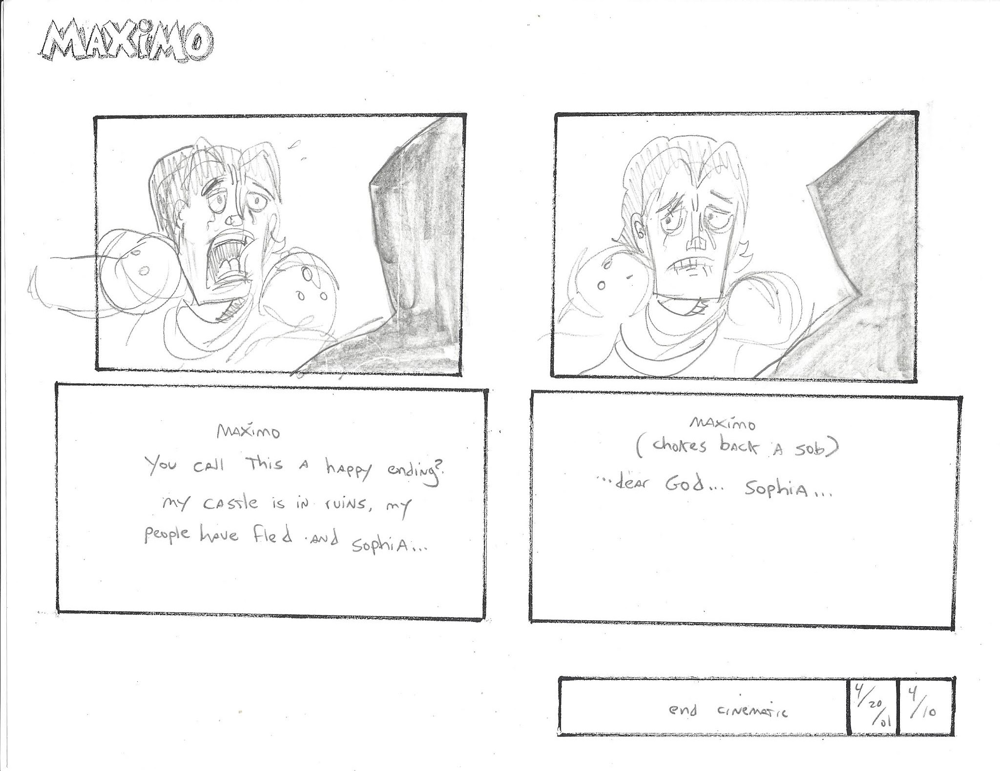 mr boss' design lair: Maximo: Ghosts to Glory storyboards (part 3 ...
