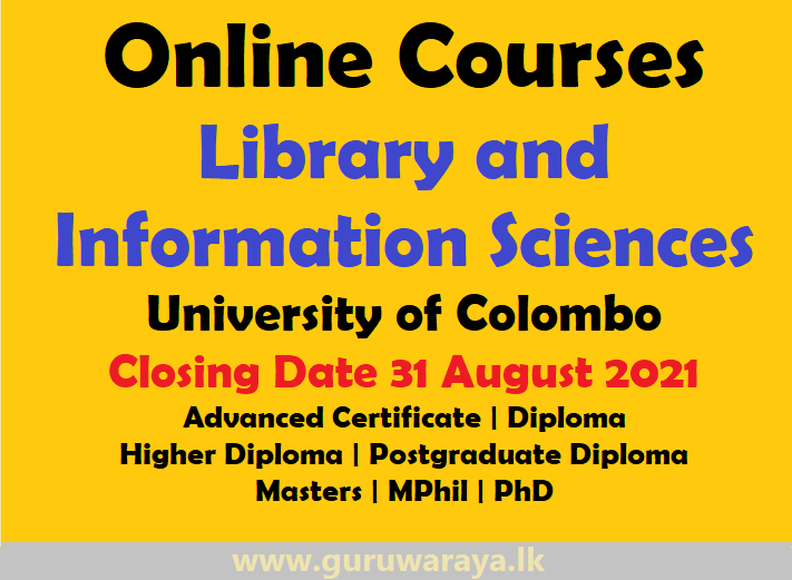 Library and Information Science Courses - University of Colombo