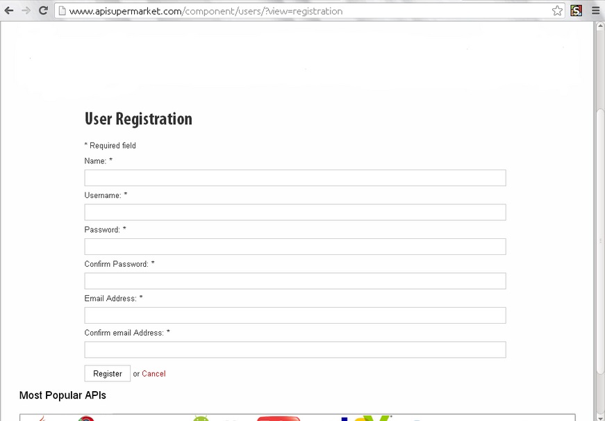 Registration required. User 2016