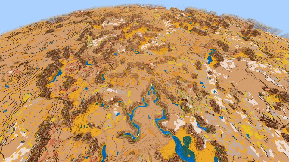 Minecraft Bedrock Addons Endless Mesa Biome