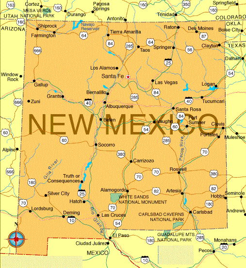 Us Map New Mexico Zip Code Map