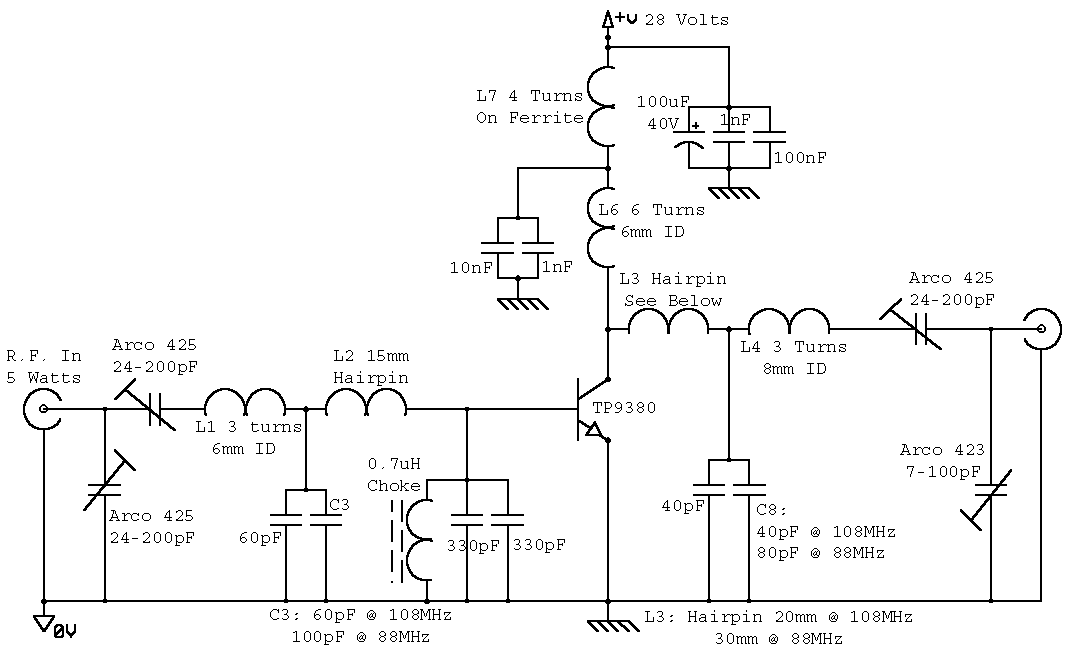 Skema PCB 75W FM Amplifier (TP9830 - 88 - 108 MHz) - PERKAKAS ELEKTRONIK