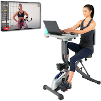 My Cloud Fitness App for On-Demand classes, HIIT training, scenic routes, personalized programs & more with Exerpeutic Exerwork 2000i Bluetooth Desk Exercise Bike, image