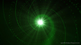 Abstract Green Attractive Spiral Lights Background Effect Design