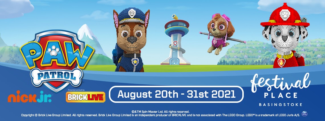 NickALive!: Basingstoke's Place to Host PAW Patrol Brick Trail August 2021