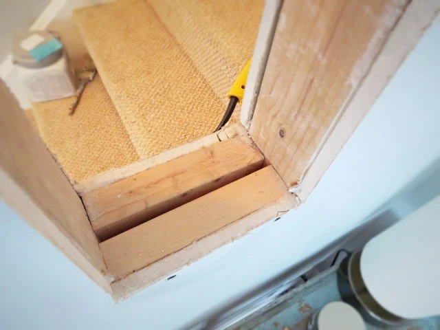 adding wood to walls for bottom of rectangle