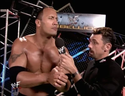 WWE / WWF Rebellion 2001 - Michael Cole interviews The Rock