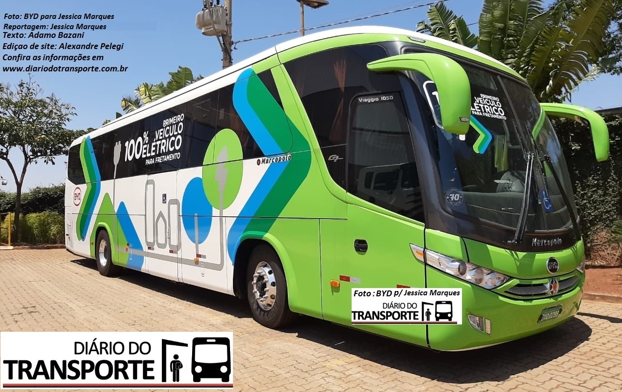 BYD lançará ônibus elétrico rodoviário com carroceria Marcopolo 1 onibus eletrico rodoviario BYD Marcopolo