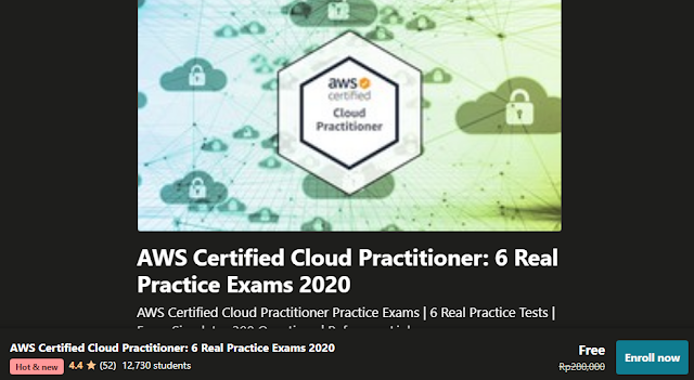 26. AWS Certified Cloud Practitioner: 6 Real Practice Exams 2020