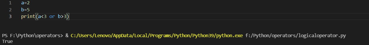 Logical operators in python - InstanceOfJava
