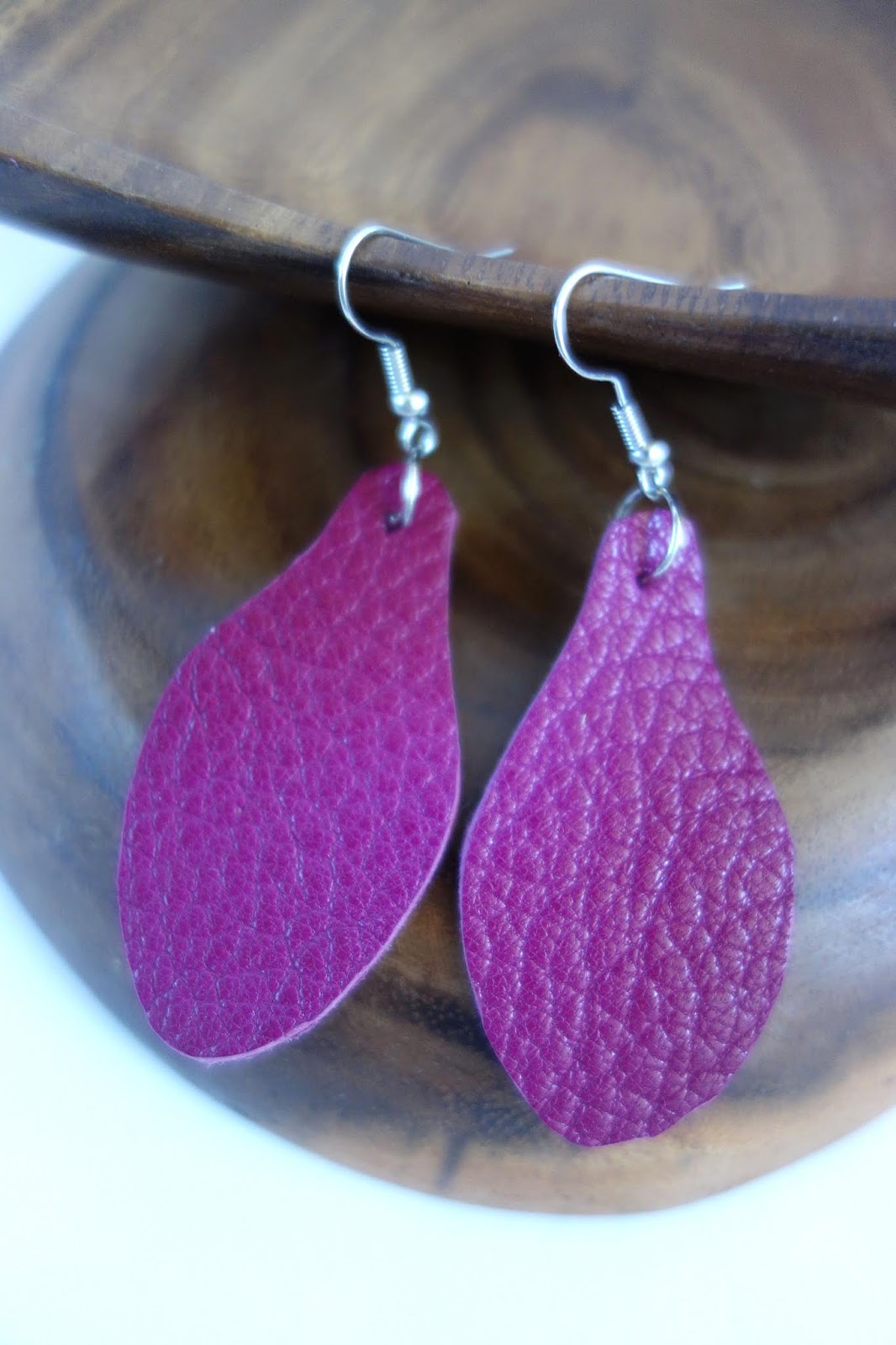 blah to TADA! Earrings Made from Leather
