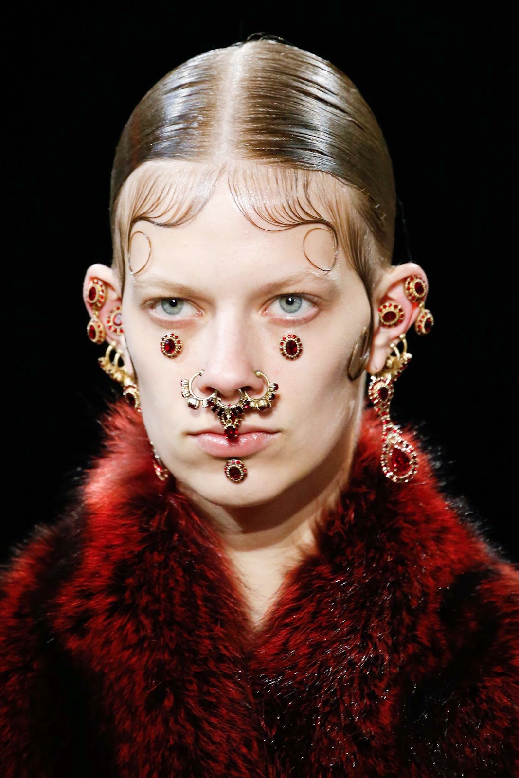 Stylefluid Trendz: Embellished faces at Givenchy Fall Winter 2015: Goth ...