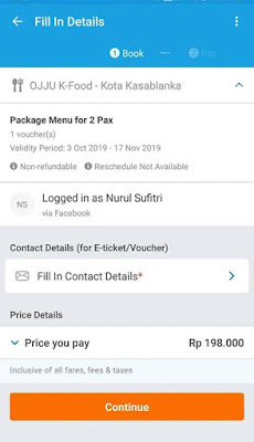 cara menikmati masakan korea di ojju k food restaurant mall kota kasablanka pakai voucher discount traveloka xperience nurul sufitri blogger travel lifestyle review culinary