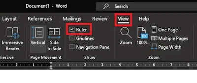 Menampilkan Ruler Microsoft Word 2016