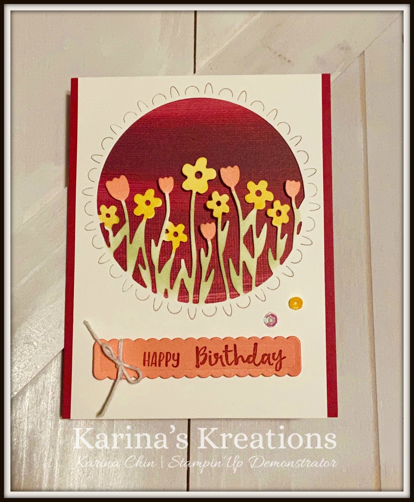 Karina's Kreations Stampin'Up Sending Flowers Dies