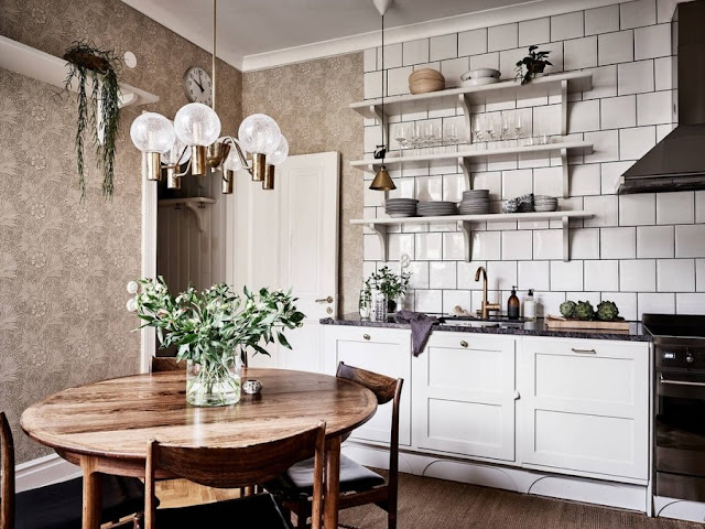 Cucine Bianche e Romantiche in stile Scandinavo