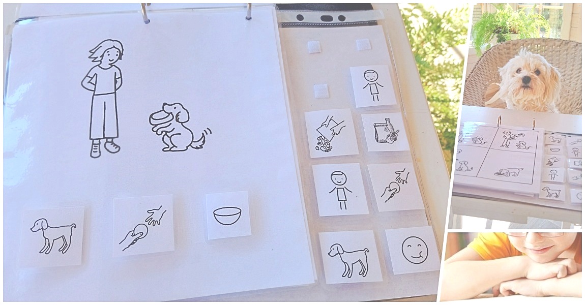 historyjka aac piesek darmowe materiały do druku logopedia aac