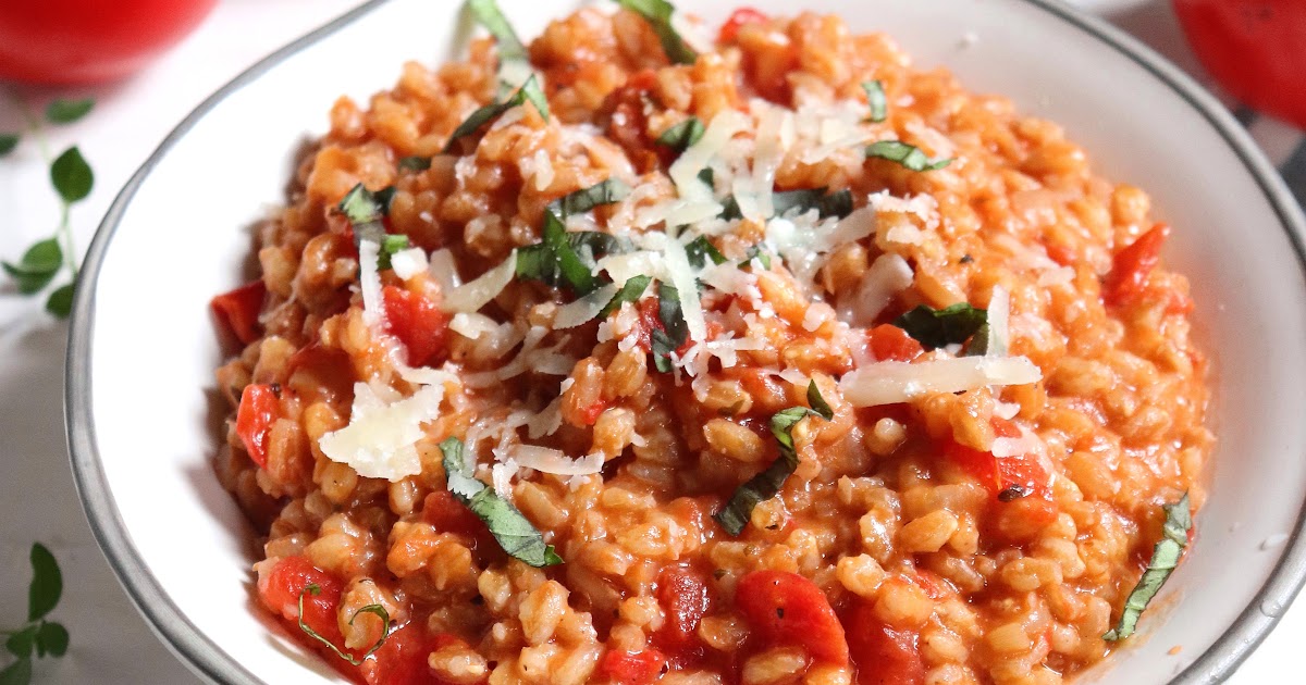 Annie à la Mode Tomato Basil Farro Risotto
