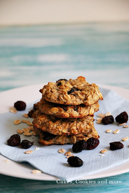 Barbara&amp;#39;s Backstube: Haferflocken Cookies mit Bananen und Cranberries ...