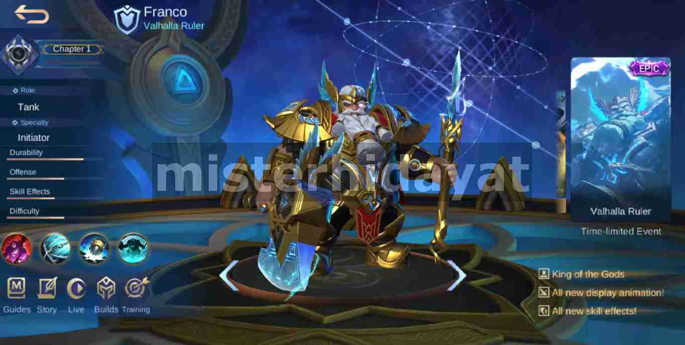 Download Script Skin Epic Franco Mobile Legends Gratis 100 Full Efek SVG Cut Files