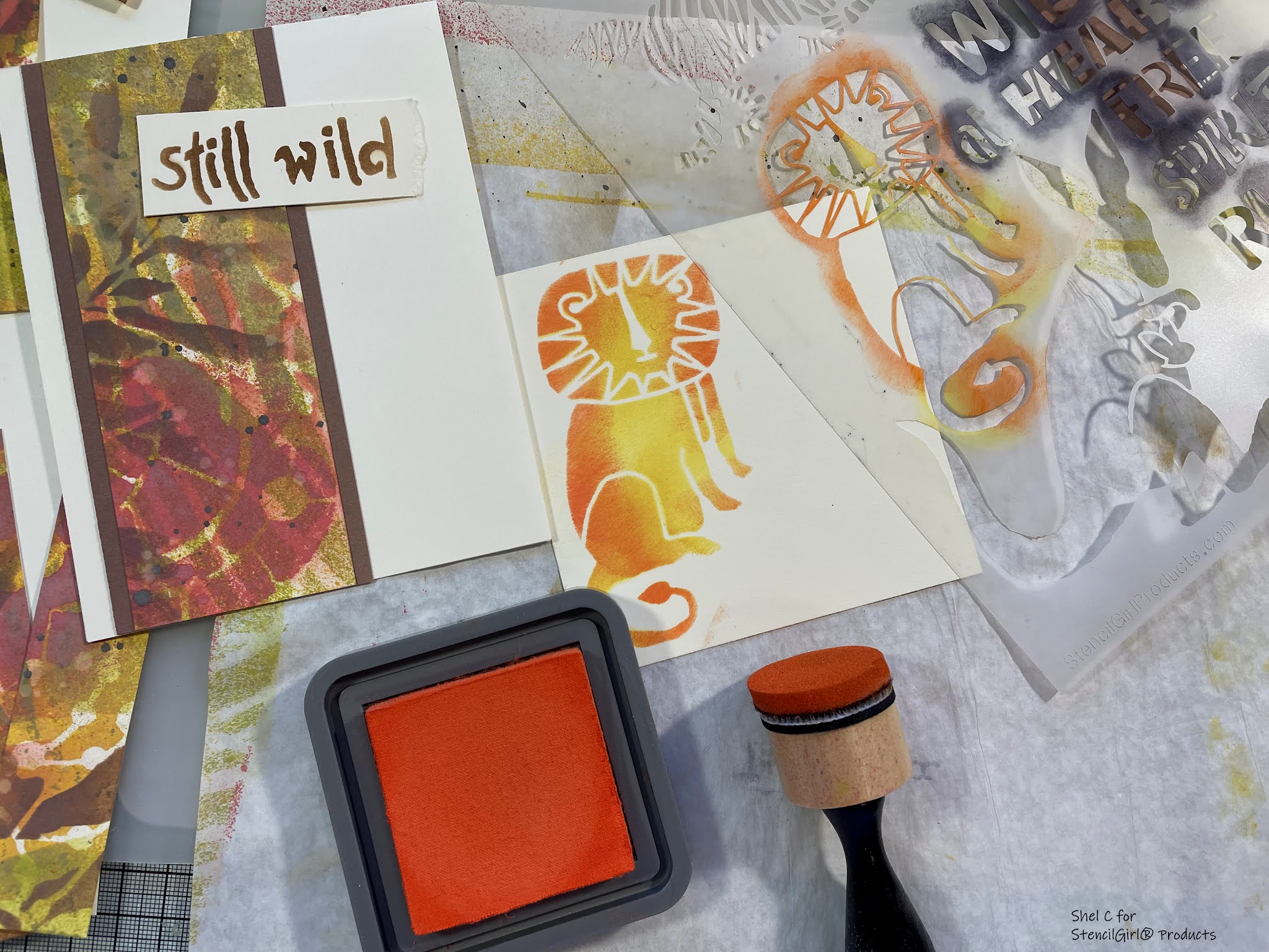 StencilGirl Talk 'One Sheet Wonder' Card Making with Stencils & Inks