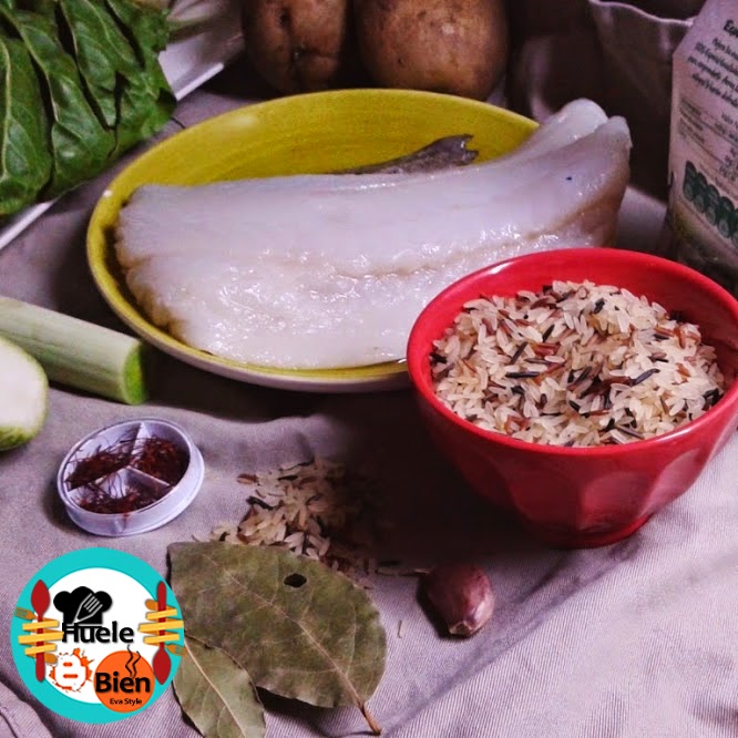 Paella de bacalao con verduras ¡Huele Bien!